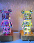 3D Fireworks Bear Lamp USB LED Night Light